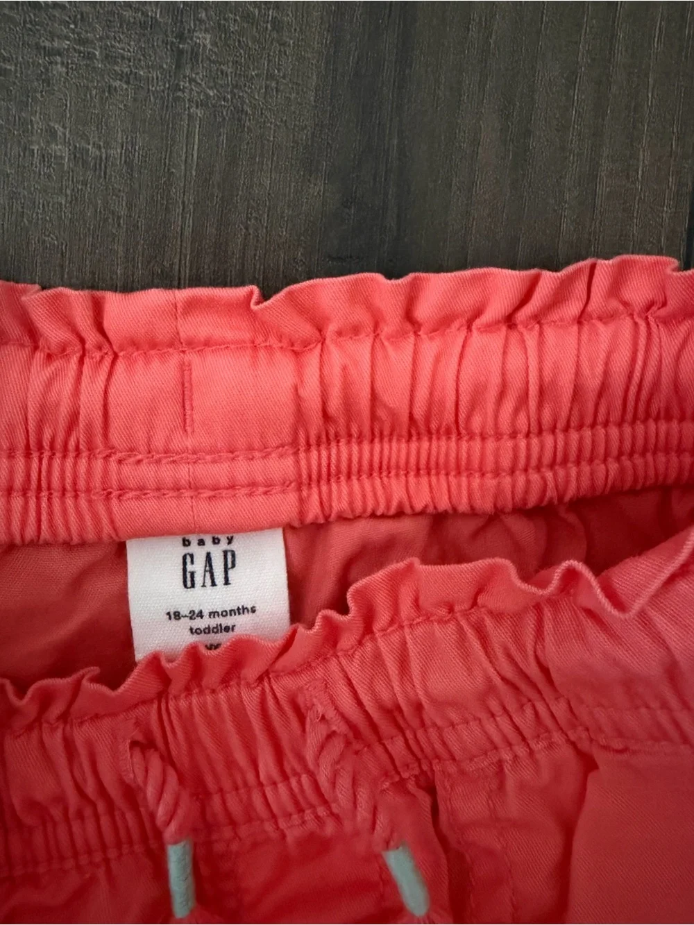 GAP Coral Ruffle Waist Shorts